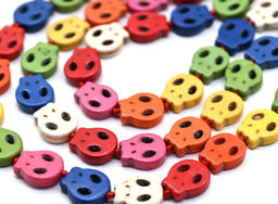 Бусы длинные из кахолонга тонированного 13*16мм цв.ассорти, 120см