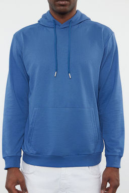 TRENDYOL MAN Mavi Regular/Normal Kesim Kapusonlu Uzun Kollu Sweatshirt TMNAW20SW0162 - Trendyolmilla фото 70
