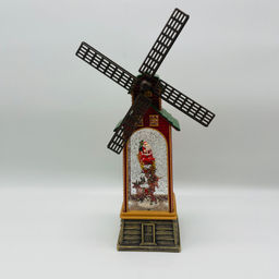 Новогодний декор Мельница стекло - Дед Мороз в санях 28 см (арт. WDL-23023A) - Ип лебедев о.ю фото 4