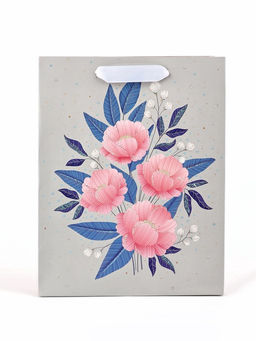 Цена за 2 шт. Пакет ламинированный Цветы, глиттер, 18?10?23 см