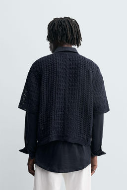 CROCHET TEXTURED T-SHIRT - Zara фото 3