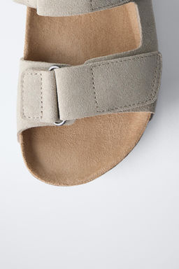 SPLIT SUEDE LEATHER SANDALS - Zara фото 5