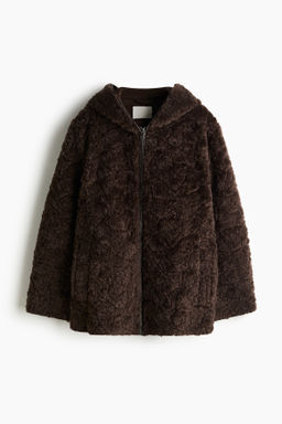 Chaqueta de borreguito con capucha
