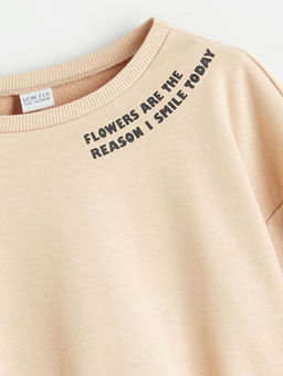 Bisiklet Yaka K?z ?ocuk Sweatshirt