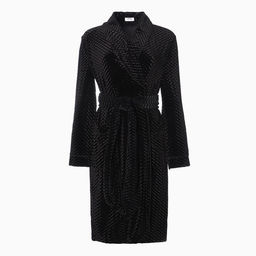 Халат домашний женский KAFTAN «Бархат», размер 44, чёрный