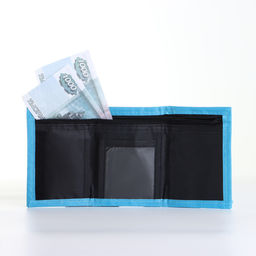 Кошелёк детский на липучке «Выбражулька», голубой