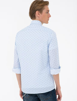 Lacivert Slim Fit Uzun Kollu G_mlek - Cacharel фото 5