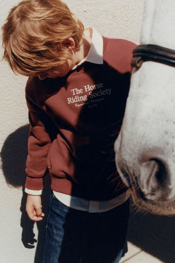 EMBROIDERED SLOGAN SWEATSHIRT - Zara фото 6