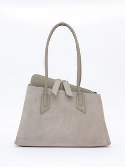 Сумка женская кожаная 6005L l.gray Polina&Eiterou