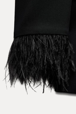 DOUBLE-BREASTED BLAZER WITH FEATHERS - Zara фото 8