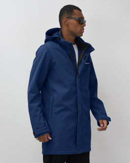 Парка спортивная мужская с капюшоном softshell синего цвета 9565S - Mtforce фото 10