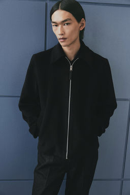 Chaqueta camisera en mezcla de lana Regular Fit