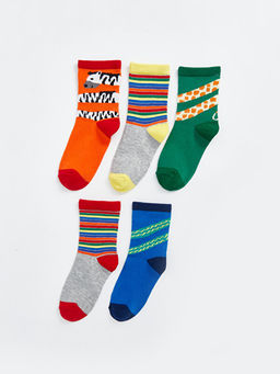 Desenli Erkek ?ocuk Soket ?orap 5li