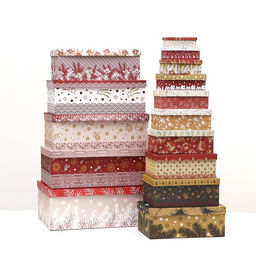 Набор подарочных новогодних коробок 15 в 1 «Изысканность», 47.5×35.5×17.5 - 12×7×4 см
