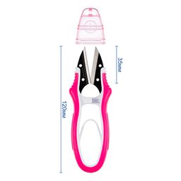 Ножницы Micron VIT-36 для обрезки ниток снипперы в блистере 120 мм розовые