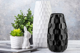 Ваза 21 см 1 л Соты черная - Elan gallery фото 4