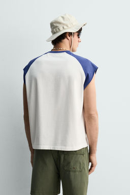 CAMISETA TANK COLOR BLOCK / Blanco