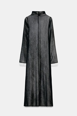 LONG CONTRAST DRESS - Zara фото 7
