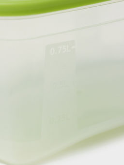 Цена за 2 шт. Контейнер для продуктов Полимербыт Каскад, 1 л, пластик, прозрачный, крышка микс