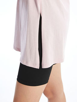 Bisiklet Yaka D?z K?sa Kollu Kad?n Spor Ti??rt