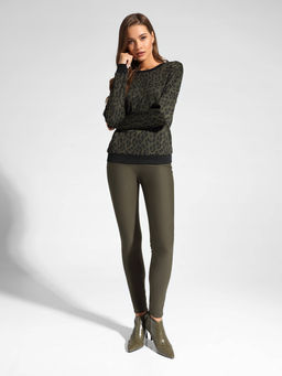 CONTE Свитшот c леопардовым рисунком LD 1054 khaki leo