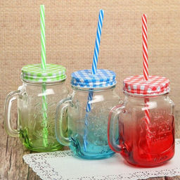 Кружка стекло, 450 мл, с крыш, с трубочкой, SDFG0114-2 (298248) - Daniks фото 3