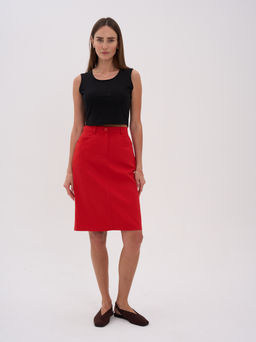 Джинсовая юбка из хлопка ТРиКА