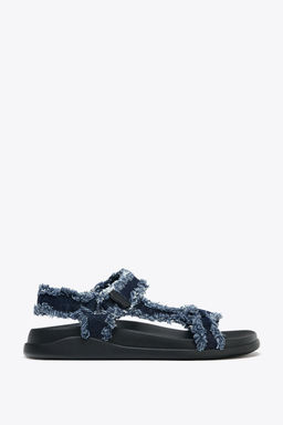 DENIM PLATFORM SANDALS - Zara фото 14