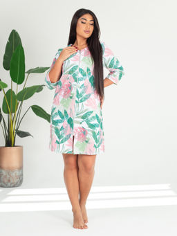 Халат женский махровый на молнии ВИТАЛИНА ЗЕЛЕНЬ - Domtrik фото 3