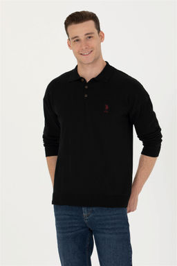 U. S. Polo Assn Мужской черный базовый свитер - U.s. polo assn фото 3