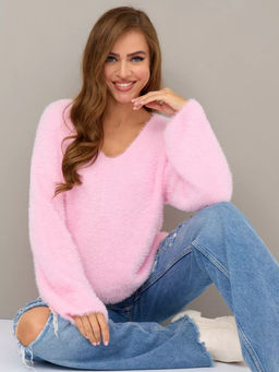 K13201 Джемпер (вязаный трикотаж) РОЗОВЫЙ K13201 Джемпер (вязаный трикотаж) РОЗОВЫЙ