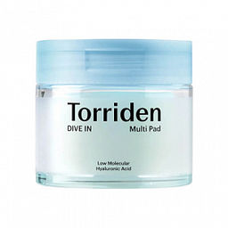 Torriden Dive-In Low Molecular Hyaluronic Acid Multi Pad, 80ea - Тонеры-пэды с гиалуроновой кислотой