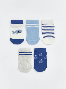 Erkek Bebek Desenli Patik ?orap 5li