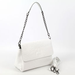 Женская кожаная сумка через плечо под крокодила 0107-3 - Cidirro фото 2