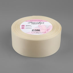 Лента репсовая, 40 мм, 23±1 м, молочная №08