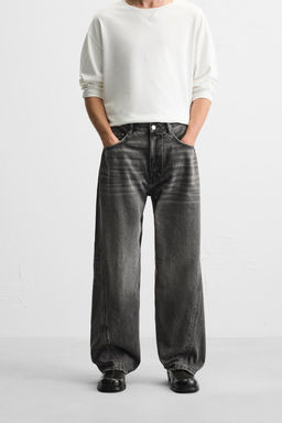 BAGGY JEANS WITH SEAM DETAIL - Zara фото 2