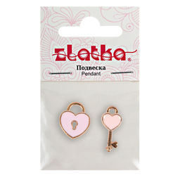 Zlatka Подвеска MFG 10 х 2 шт №25 Ключ с замком 7 x 16, 11 x 13 мм  фото 3