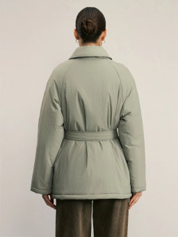 Куртка стеганая с поясом / Zarina  фото 5