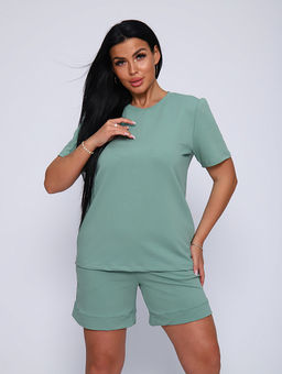 РАСПРОДАЖА Костюм (футболка+шорты)_913/оливковый - Ihomelux фото 15