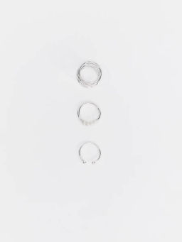 Набор колец с вставками из натурального жемчуга / Zarina  фото 3