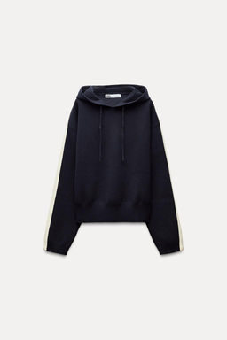 KNIT SWEATSHIRT WITH SIDE STRIPE - Zara фото 3