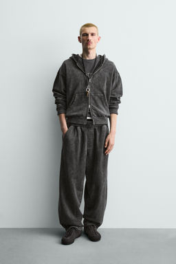 PANTAL?N JOGGER BALLOON FIT LAVADO / Antracita oscuro