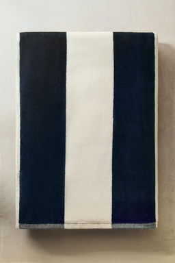 VELOUR BEACH TOWEL WITH WIDE STRIPES - Zara фото 6