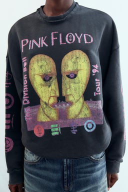 PINK FLOYD WASHED-EFFECT SWEATSHIRT - Zara фото 2