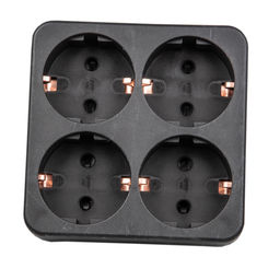 S-GES4-16S BLACK Разветвитель сетевой, с/з. 4 гнезда. 16А, 3500Вт. Черный. ТМ Uniel