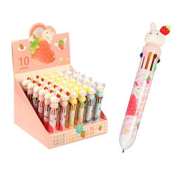 Цена за 36 шт. Ручка шариковая многоцветная «Зайчик» 10 цветов, 0.5 мм, МИКС (штрихкод на штуке)