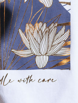 Свободная футболка с принтом из премиального хлопка с эластаном - Vilatte фото 2