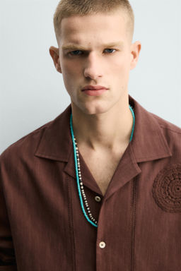 CAMISA CROCHET GEOM?TRICO / Granate - Zara фото 6