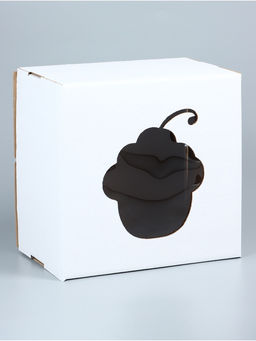 Цена за 5 шт. Коробка под торт с окном, «Пироженка», с усиленным дном, белая, 30×30×19 см