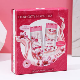 Подарочный набор косметики «Нежность и красота», гель для душа и пена для ванны, 2×250 мл, Чистое счастье
